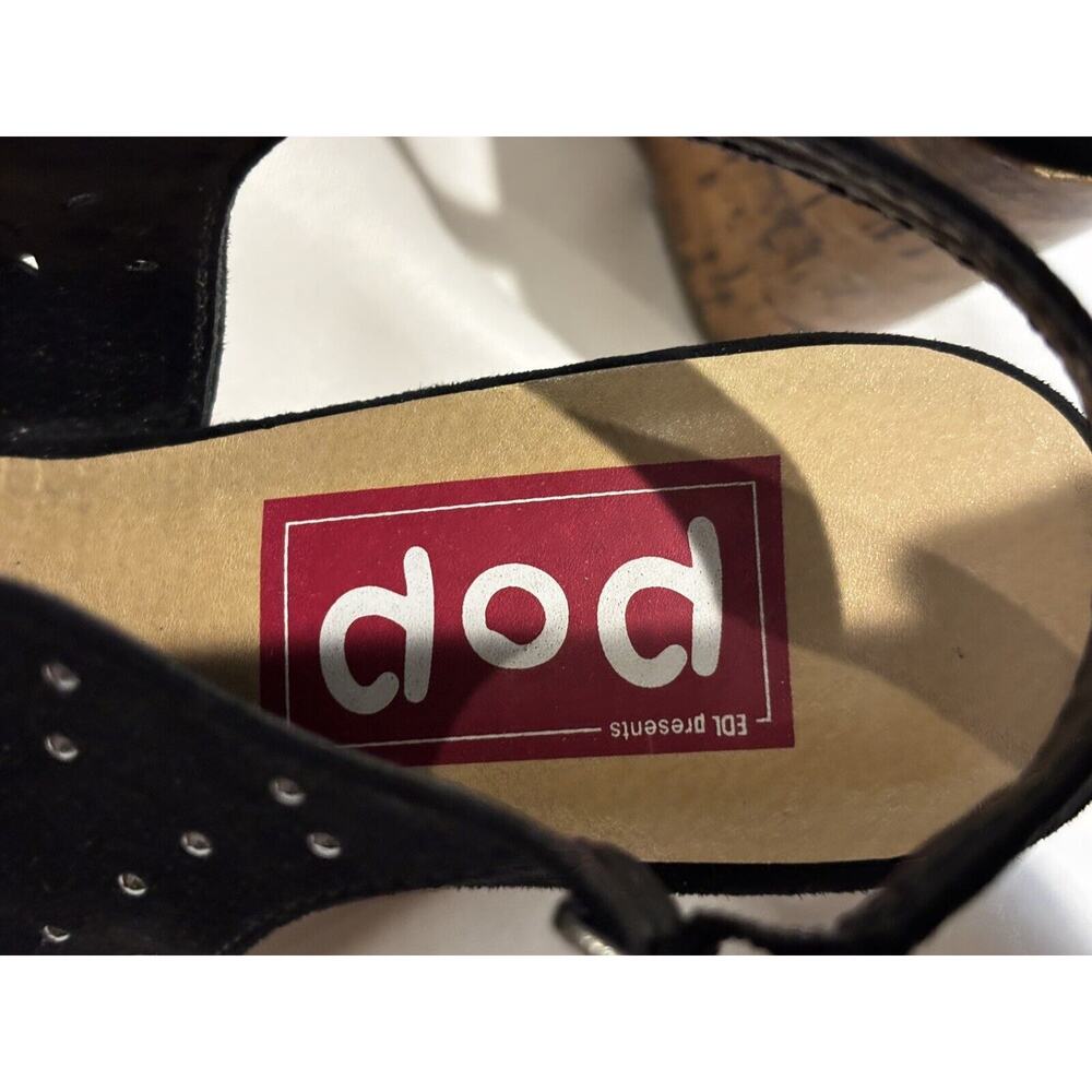 Pop Comfort Fit Odette Black Studs Wedge Cork Sandals Shoes Womens Sz 8.5 boho - Picture 8 of 9